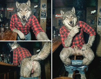 alcohol anatomically_correct anatomically_correct_anus anatomically_correct_genitalia anatomically_correct_penis animal_genitalia anthro anus backsack balls bar beverage black_lips bottle bottomwear bottomwear_down butt cigarette cigarette_in_mouth claws clothed clothing counter denim denim_clothing detailed_background detailed_fur first_person_view front_view fur genitals grey_body grey_fur inside jeans lips looking_at_viewer looking_back looking_back_at_viewer low-angle_view male muscular muscular_anthro muscular_male pants pants_down partially_clothed pattern_clothing pattern_shirt pattern_topwear penis photorealism pink_anus plaid plaid_clothing plaid_shirt plaid_topwear presenting presenting_anus presenting_hindquarters raised_tail realistic realistic_fur realistic_lighting rear_view sheath shirt smoke smoke_from_mouth smoking solo topwear delken canid canine canis mammal wolf absurd_res detailed hi_res