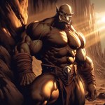 1:1 2024 abs arm_wraps backlighting bald barazoku beard biceps big_abs big_biceps big_deltoids big_forearm_muscles big_muscles big_pecs big_quads big_trapezius big_triceps biped bottomwear broad_shoulders brown_beard brown_body brown_bottomwear brown_clothing brown_ears brown_facial_hair brown_loincloth brown_nipples brown_skin clothed clothed_humanoid clothed_male clothing dall-e_3 dark_beard dark_facial_hair day deltoids detailed_background digital_media_(artwork) ear_piercing ear_ring empty_eyes facial_hair forearm_muscles front_view hatching_(art) hi_res hoop_ear_ring huge_abs huge_biceps huge_muscles huge_triceps humanoid humanoid_hands humanoid_pointy_ears light light_beam lighting loincloth looking_at_viewer male manly mature_humanoid mature_male monotone_body monotone_skin muscular muscular_arms muscular_humanoid muscular_legs muscular_male muscular_thighs nipples not_furry obliques orc outside pecs piercing portrait pose quads ring_piercing serratus shaded sharp_teeth sky solo standing sun sunbeam sunlight teeth three-quarter_portrait topless topless_humanoid topless_male trapezius triceps tusks vein veiny_muscles warm_colors wraps zenithwolf