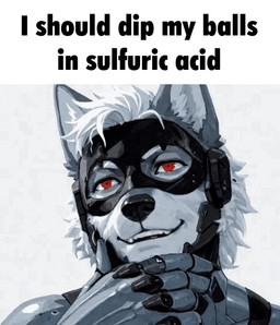 5_fingers anthro claws countershading cybernetics ears_up face_focus fingers fur grey_body grey_fur hair headgear inner_ear_fluff machine male mechanical_arms mechanical_hand metallic_body neck_tuft red_eyes simple_background solo text tuft upper_teeth_only white_background white_body white_countershading white_hair wolf_ears loren_iipsum meme_2026 metal_gear metal_gear_rising:revengeance canid canine canis cyborg mammal wolf animated meme