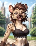 anthro athletic female female/female fossycat full-length park pose solo humanoid hyaenid mammal invalid_tag digital_media_(artwork) portrait