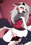 Rating: e
ID: 105364
Date: 2025-05-11 10:27:55 -0400
Status: active
Score: 18
absurd_res all_fours anthro anus blush bodily_fluids butt canid canid_demon canine canis clothing demon embarrassed female fur genital_fluids genitals hair hellhound helluva_boss hi_res looking_at_viewer looking_back looking_back_at_viewer looking_pleasured loona_(helluva_boss) mammal nude presenting presenting_hindquarters prismai pussy raised_tail rear_view red_sclera solo spreading white_body white_fur wolf post #105364