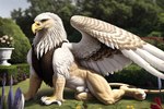 animal_genitalia avian balls feral garden genitals gryphon male mythological_avian outside pinup pose presenting rolan67 sheath solo solo_focus wings