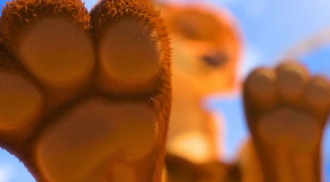 anthro close_up feet foot_fetish foot_focus low-angle_view macro male paws solo shut_up_and_watch canid canine fox mammal animated short_playtime webm