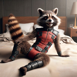 feral male solo lerrmot rocket_raccoon mammal procyonid raccoon