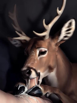 bestiality bodily_fluids cum cum_in_mouth cum_inside cum_on_face drinking drinking_cum duo excessive_cum excessive_genital_fluids faceless_character faceless_human faceless_male fellatio feral feral_penetrated genital_fluids genitals hooves human_on_feral interspecies looking_pleasured male male/male oral oral_penetration penetration penile penis sex swallowing shuffur cervid human mammal animated short_playtime webm