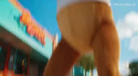 advertisement anthro belly bottomless camera_smothering clothed clothing crotch_smother crotch_smothering featureless_crotch food fur looking_at_viewer male multicolored_body multicolored_fur shirt solo topwear walking walking_towards_viewer shut_up_and_watch kangaroo macropod mammal marsupial animated short_playtime sound webm