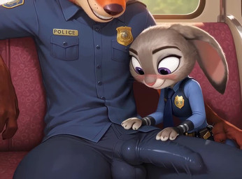 4_fingers <3 <3_eyes anthro anthro_on_anthro aroused badge balls_outline bedroom_eyes big_bulge biped blush bottomwear buckteeth bulge clothed clothing countershading detailed_background detailed_bulge duo erection erection_under_clothing eyebrows eyelashes faceless_character faceless_male female fingers fully_clothed fur genital_outline genitals grey_body grey_fur grin half-closed_eyes imminent_sex inside interspecies larger_male long_ears looking_at_another looking_at_bulge looking_at_genitalia looking_at_penis lounging male male/female multicolored_body narrowed_eyes on_lap orange_body orange_fur pants penis penis_awe penis_outline pink_nose police police_badge police_officer police_uniform presenting presenting_penis public public_transportation purple_eyes seductive shirt sitting size_difference smaller_anthro smaller_female smile spread_legs spreading teeth text text_on_clothing throbbing throbbing_penis tight_clothing topwear uniform unprofessional_behavior vehicle alucard_(director) silverlynx disney zootopia judy_hopps nick_wilde canid canine fox lagomorph leporid mammal rabbit red_fox animated english_text short_playtime webm