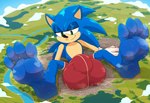 4_toes anthro bodily_fluids bulge claws clothed clothing feet foot_fetish foot_focus macro male soles solo sweat sweaty_feet toes underwear underwear_only massivegrowingbeast sonic_the_hedgehog_(series) sonic_the_hedgehog