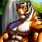 anthro felid male mammal muscular pantherine solo stripes tiger ty