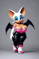 anthro big_breasts breasts cleavage clothed clothing female huge_breasts solo sonic_the_hedgehog_(series) jfurryart605 rouge_the_bat animated webm