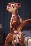 abs anthro anus athletic bedroom bodily_fluids body_hair chest_hair clothed clothing cum cum_expulsion cum_in_ass cum_inside cum_string disney excessive_cum excessive_genital_fluids eyebrows fangs foreskin gaping gaping_anus genital_fluids genitals grin hairy half-closed_eyes half-erect inviting inviting_to_sex leaking_cum long_foreskin male musk narrowed_eyes night nipples nude pecs penis precum presenting presenting_anus pubes rear_view smile solo spread_anus spreading standing sweat thick_penis throbbing throbbing_balls throbbing_penis topless vein veiny_penis lakamakafafa zootopia duke_weaselton mammal mustela mustelid musteline true_musteline detailed hi_res