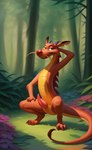 animal_genitalia anthro disney dragon genital_slit genitals gilbertaram male mulan_(1998) mushu_(disney) penis slit solo tapering_penis