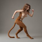 anthro brown_body brown_fur digitigrade female fur hair long_hair multicolored_body multicolored_fur nude pinup ponyrealism_(model) pose red_hair simple_background solo white_body white_fur director_crashbandit animal_humanoid cat_humanoid cougar felid felid_humanoid feline feline_humanoid humanoid mammal mammal_humanoid pantherine pantherine_humanoid