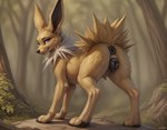 absurd_res anatomically_correct anatomically_correct_genitalia anatomically_correct_pussy animal_genitalia animal_pussy anus asp791_(director) bedroom_eyes butt canid canine_genitalia canine_pussy eeveelution female feral fur generation_1_pokemon genitals hi_res jolteon looking_at_viewer low-angle_view mammal narrowed_eyes nude pokemon_(species) presenting presenting_anus presenting_hindquarters presenting_pussy pussy raised_tail seductive solo whiskers yellow_body yellow_fur