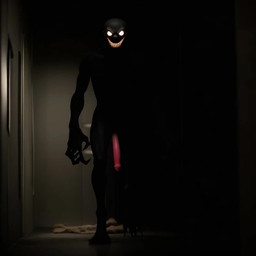 big_penis biped black_body claws creepy creepy_smile darkness flaccid genitals glans glowing glowing_eyes humanoid_genitalia humanoid_penis long_penis looking_at_viewer male male_humanoid nightmare_fuel nude penis pink_penis scary sharp_teeth smile solo standing teeth sergalbutt humanoid monster shadow_monster 1:1 alternate_version_at_source animated short_playtime sound webm