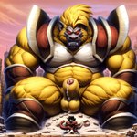 animal_genitalia anthro ape armor baby_vegeta balls bara barazoku big_muscles big_penis bodily_fluids boots bracers broad_shoulders city city_destruction cityscape clenched_teeth clothing cum cum_drip cum_on_ground cum_on_penis dripping duo extreme_size_difference faceless_character fangs fauxhawk footwear frown full-length_portrait fur genital_fluids genitals glowing glowing_eyes goku gorilla grey_face haplorhine hi_res huge_penis human humanoid humanoid_genitalia humanoid_penis hybrid hybrid_genitalia hybrid_penis leaning leaning_back long_muzzle looking_at_another looking_down macro male male/male mammal micro muscular no_irises no_pupils no_sclera oozaru penis pink_sky portrait prick_ears primate red_eyes sheath sheathed_humanoid_penis shoulder_armor showing_teeth sitting_on_ground size_difference spread_legs spreading sunset teeth yellow_body yellow_fur zeid_(director)