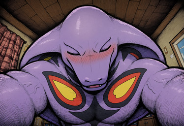 anthro blush chest_markings curtains eyes_closed first_person_view front_view imminent_kiss inside living_room male markings muscular muscular_anthro muscular_male parted_lips photo purple_body reaching_towards_viewer snake_hood solo upper_body vein dfy6c nintendo pokemon arbok cobra generation_1_pokemon pokemon_(species) reptile scalie snake cross-hatching hatching_(art) hi_res shaded