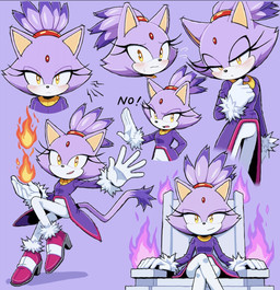 anthro clothing female fire footwear fur gloves_(marking) hair high_heels markings ponytail purple_body purple_fur sitting smile smiling_at_viewer solo tail text yellow_eyes shio_(zsp1jqohfr12495) sega sonic_the_hedgehog_(series) blaze_the_cat domestic_cat felid feline felis mammal english_text hi_res unavailable_at_source