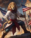 anthro assassins_creed clothed clothing fighting_pose male pose solo united_states_of_america jackson_maxston_(director) felid lion mammal pantherine hi_res