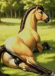 anus backsack bahamabean balls butt equid equine equine_anus equine_balls equine_genitalia feral genitals hi_res horse looking_at_viewer male mammal solo solo_focus