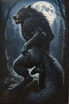 anthro anus balls claws fangs forest genitals hair male moon night paws penis plant solo tail tree legoshi_brabo_ai lupus canid canine canis humanoid mammal werecanid werecanine werecreature werewolf wolf absurd_res hi_res