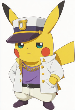 belt blue_eyes bottomwear clothed clothing feral footwear fur hand_in_pocket hands_in_both_pockets hat headgear headwear holowear_(pokemon) jacket jewelry looking_at_viewer male pants pockets shirt shoes simple_background solo topwear white_background yellow_body yellow_fur jomisa nintendo pokemon generation_1_pokemon pikachu pokemon_(species) digital_media_(artwork) hi_res