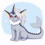 3_toes crossover feet female feral fin frill_(anatomy) hair long_hair looking_at_viewer paws simple_background solo tail_fin toes anonymous_director helluva_boss nintendo pokemon loona_(helluva_boss) eeveelution generation_1_pokemon pokemon_(species) vaporeon hi_res