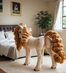 absurd_res animal_genitalia animal_pussy anus blue_eyes butt curled_hair cutie_mark equid equine equine_pussy female feral fur genitals hair hi_res horse horse_ears inside looking_at_viewer looking_back looking_back_at_viewer mammal my_little_pony orange_hair orangekitsune pear_butter_(mlp) photorealistic plant plant_pot presenting presenting_hindquarters presenting_pussy pussy raised_tail solo tan_body