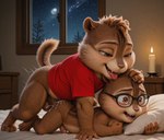 alvin_and_the_chipmunks anthro bodily_fluids brother brothers butt cum cum_in_ass cum_inside doggystyle duo eyewear forced from_behind_position genital_fluids genitals glasses intraspecies male male/male orgasm_face penis rape sex sibling size_difference gilbertaram alvin_seville simon_seville chipmunk ground_squirrel mammal rodent sciurid