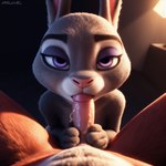 anthro bodily_fluids canid canine cum cum_on_penis director_myrlonel duo fellatio fellatio_pov female first_person_view fox fur genital_fluids genitals grey_body grey_fur hi_res humanoid_genitalia humanoid_penis judy_hopps lagomorph leporid looking_at_viewer male male/female male_pov mammal mostly_offscreen_character myrlonel nick_wilde oral penile penis penis_grab penis_in_mouth pink_nose pov_male purple_eyes rabbit red_body red_fox red_fur sex white_body zootopia