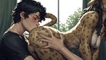 anal anthro bodily_fluids cum cum_in_pussy cum_inside female female_on_human genital_fluids genitals group group_sex human_on_anthro interspecies male male/female male_on_anthro oral pussy rimjob rimming sex threesome trio hyperion felid human khajiit mammal hi_res