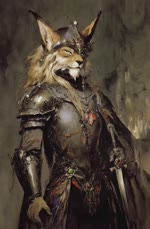 accessory anthro armor candle castle ear_piercing ear_ring fur headgear helmet jewelry male melee_weapon necklace piercing ring_piercing saren_(nekomatasaren) solo sword weapon white_body white_fur nekomatasaren felid feline hybrid lynx mammal 9:16 animated hi_res webm