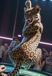 animal_print butt female feral fur leopard_print leopard_spots looking_back nude solo spots diddlier felid feline leopard leopard_cat mammal pantherine prionailurus hi_res