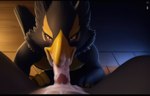 anthro avian beak beak_fetish beak_play beak_sex beakjob bedroom_eyes bird black_body black_feathers bodily_fluids breath_of_the_wild cum cum_drip cum_in_mouth cum_inside cum_on_face cum_on_penis deep_throat dripping duo feathers first_person_view fur genital_fluids genitals hi_res humanoid_genitalia humanoid_penis inside looking_pleasured male male/male messy muscular narrowed_eyes nintendo nude oral oral_penetration pecs penetration penis revali_(tloz) rito seductive sex shuffur the_legend_of_zelda tuft