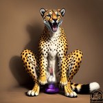 anal anal_penetration animal_genitalia animal_penis bodily_fluids cheetah cum dildo dildo_in_ass dildo_insertion dildo_sitting erection felid feline feline_genitalia feline_penis feral genital_fluids genitals male male_penetrated mammal penetration penis sex_toy sex_toy_in_ass sex_toy_insertion shabeel solo watermark