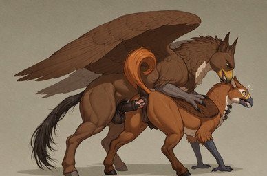 anal anal_penetration animal_genitalia animal_pussy balls beak duo equine_genitalia equine_pussy feathers female feral feral_on_feral feral_penetrated feral_penetrating from_behind_position genitals hooves male male/female mythology penetration penile penile_penetration penis_in_ass pussy quadruped sex side_view size_difference surprise wings cayuse avian equid equine gryphon hippogriff mammal mythological_avian mythological_creature hi_res