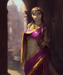 anthro breasts clothed clothing female midriff reptile scalie solo tahlia_(director) under_boob