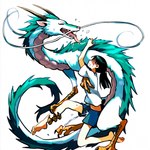 claws leg_grab haku_(spirited_away) dragon eastern_dragon human mammal