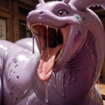 bodily_fluids close-up drooling female feral goo_dripping imminent_vore mouth_shot open_mouth purple_body purple_eyes saliva saliva_string solo teeth tongue tongue_out wet wet_body director_footlover95 generation_6_pokemon goo_creature goodra pokemon_(species) absurd_res hi_res