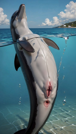 cetacean_pussy female feral genitals glistening glistening_body pussy seaside solo underwater water wet wet_body ruski218 cetacean delphinoid mammal marine toothed_whale absurd_res hi_res