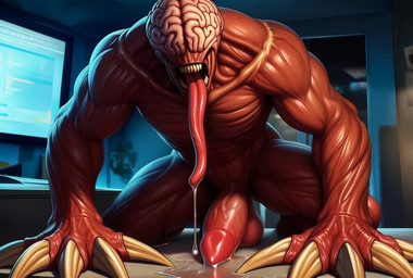 all_fours animal_genitalia animal_penis balls big_penis bodily_fluids brain claws computer detailed_background dripping drooling electronics erection exposed_brain exposed_muscle genital_fluids genitals inside long_tongue male male_humanoid muscular muscular_humanoid muscular_male nightmare_fuel nude open_mouth organs penis plant precum precum_pool red_body saliva saliva_string sharp_teeth solo teeth tongue tongue_out vein veiny_penis sergalbutt capcom resident_evil bow_experiment_(resident_evil) flesh_creature humanoid licker_(resident_evil) mammal monster monstrous_humanoid t-virus_mutant_(resident_evil) undead zombie alternate_version_at_source animated short_playtime sound webm