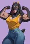 Rating: q
ID: 106688
Date: 2025-05-18 11:17:00 -0400
Status: active
Score: 12
anthro big_breasts bottomwear bovid breasts camel_toe caprine clothed clothing denim denim_clothing female flex flexing_biceps fuzzy genital_outline goat hi_res homer_26 horn humanoid jeans looking_at_viewer mammal muscular muscular_anthro muscular_arms muscular_female pants pussy_outline solo tail thick_thighs wide_hips post #106688