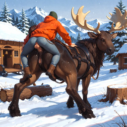 anal anal_penetration anatomically_correct anatomically_correct_genitalia anatomically_correct_pussy balls beanie bestiality bodily_fluids boots bottomwear breath_cloud cervine_pussy clothing cum cum_in_ass cum_inside denim denim_clothing duo evergreen_tree female feral footwear genital_fluids genitals harness hat headgear headwear jacket jeans looking_away male male/female outside pants penetration penis pine_tree plant pussy sex snow topwear torn_bottomwear torn_clothing torn_jeans torn_pants tree pleasedontlook capreoline cervid human mammal moose hi_res