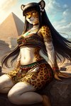 anthro female midriff tribal_clothing felid jaguar mammal pantherine tagme