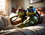 anthro bedroom bunny_brewster duo male male/male reptile scalie teenage_mutant_ninja_turtles turtle