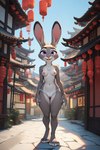 anthro breasts camel_toe clothed clothing female panties panties_only small_breasts small_waist solo topless underwear underwear_only zootopia judy_hopps lagomorph leporid mammal rabbit hi_res