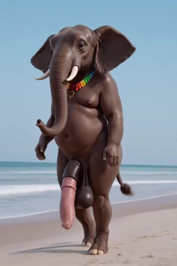 anthro balls beach big_balls big_penis bouncing_balls bouncing_penis brown_body flaccid footprint genitals huge_balls huge_penis humor jewelry male medial_ring necklace nude outside overweight penis running seaside sky solo tusks walking water wave entro elephant elephantid mammal proboscidean 2025 animated music short_playtime webm