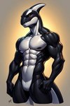 abs anthro athletic biceps male muscular muscular_anthro muscular_male navel nipples nude pecs solo unknown_director cetacean delphinoid mammal marine oceanic_dolphin orca toothed_whale hi_res