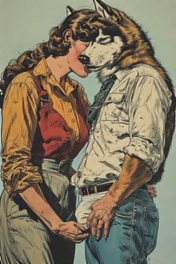 anthro ball_fondling balls bedroom_eyes black_nose bottomwear breasts briefs bulge clothed clothing cowboy denim denim_clothing duo ears_up female fondling fur genitals hair handjob human_on_anthro inner_ear_fluff interspecies jeans male male/female muscular muscular_male narrowed_eyes pants penile presenting retro seductive sex shirt topwear tuft underwear vintage western white_body white_fur extravirginweaseloil alaskan_malamute canid canine canis domestic_dog human humanoid husky mammal nordic_sled_dog spitz wolf hi_res