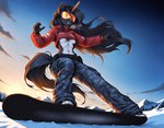 Rating: q
ID: 104788
Date: 2025-05-07 09:31:41 -0400
Status: active
Score: 23
anthro black_hair bottomwear breasts cargo_pants clothing crop_top djar17 equid equine eyewear female hair hi_res horn jacket long_hair mammal navel outside pants shirt snowboard solo topwear under_boob unicorn post #104788